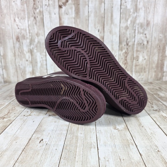 Adidas Pro‎ Model High Top Sneakers Maroon White Stripes Shoes kids 5 womens 5.5 - Picture 7 of 8